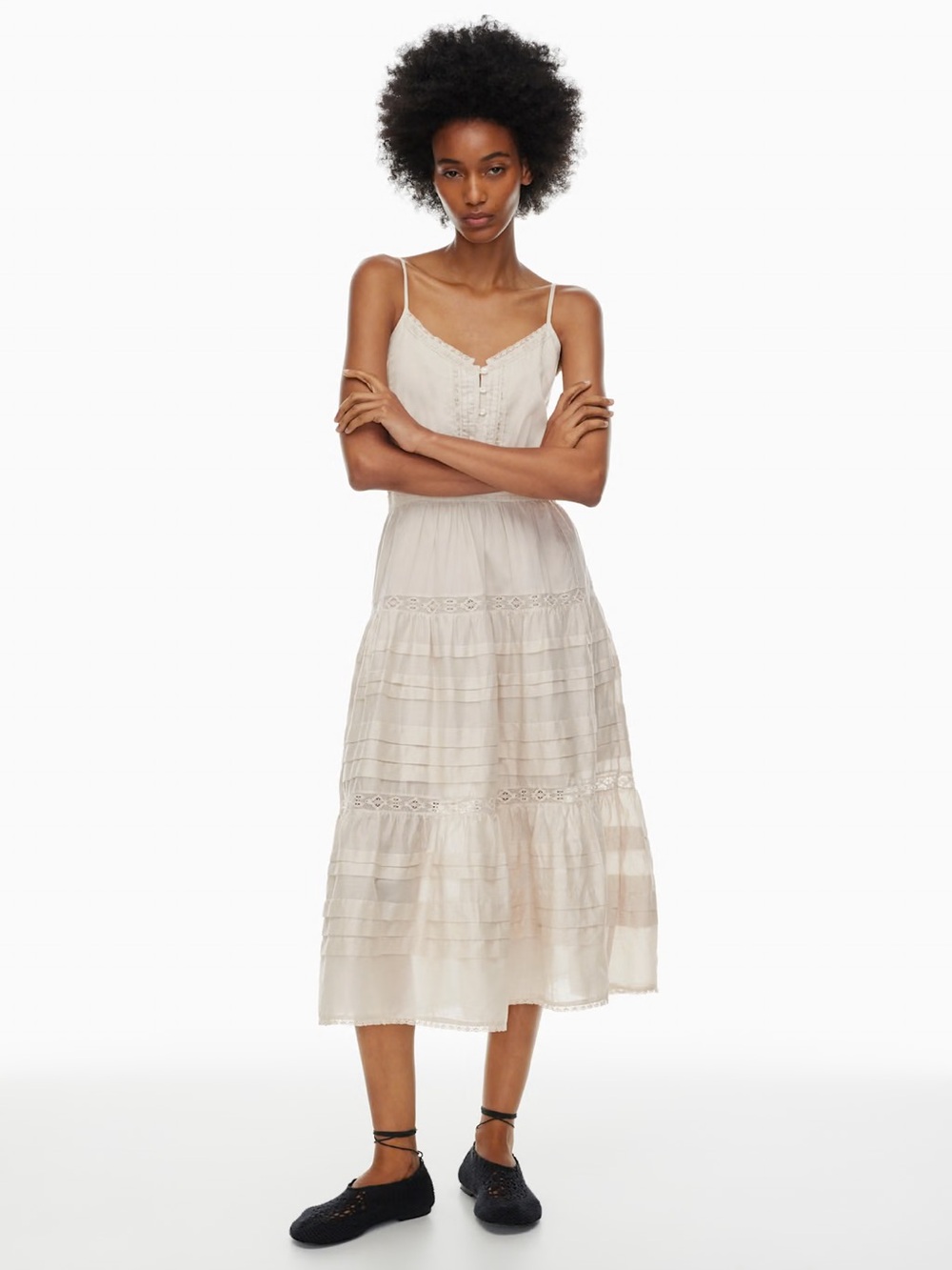 Aritzia Milos Midi Dress 100% organic cotton
